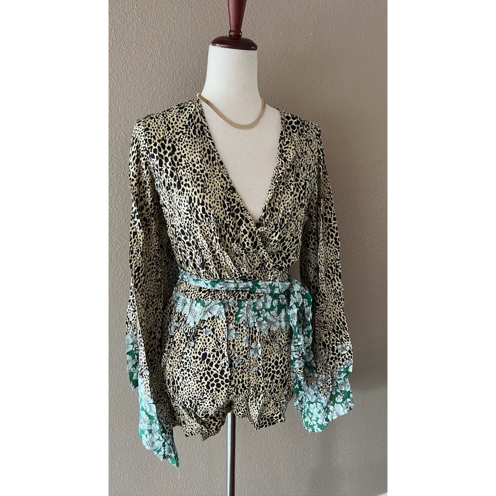 Cheetah and floral print romper - Picture 6 of 7